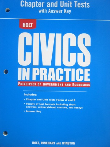 (image for) Civics in Practice Chapter & Unit Tests with Answer Key (P)