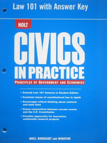 (image for) Civics in Practice Law 101 with Answer Key (P)