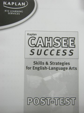 (image for) Kaplan CAHSEE Success Skills & Strategies English Post-Test (P)
