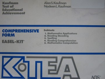 (image for) KTEA Comprehension Form Easel Kit (Spiral) by Kaufman