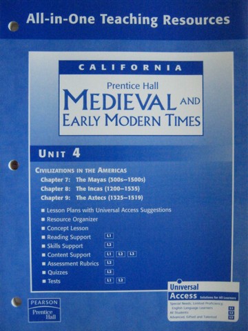 (image for) Medieval & Early Modern Times Unit 4 All-in-One TR (CA)(TE)(P)