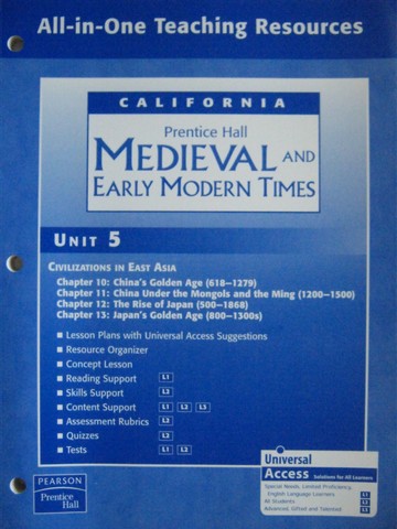 (image for) Medieval & Early Modern Times Unit 5 All-in-One TR (CA)(TE)(P)