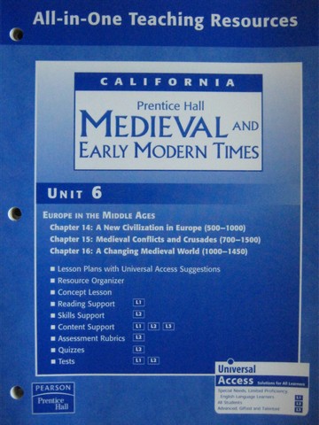 (image for) Medieval & Early Modern Times Unit 6 All-in-One TR (CA)(TE)(P)