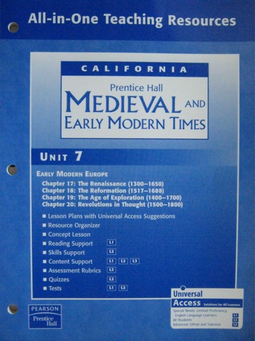 (image for) Medieval & Early Modern Times Unit 7 All-in-One TR (CA)(TE)(P)