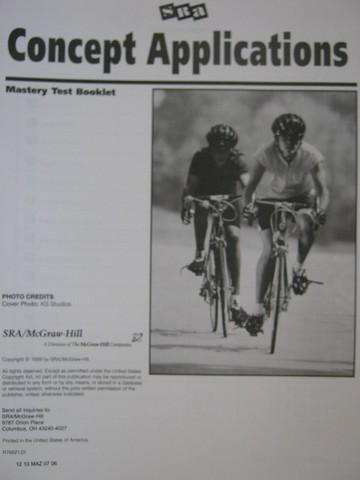 (image for) SRA Corrective Reading Comprehension C Mastery Test Booklet (P)