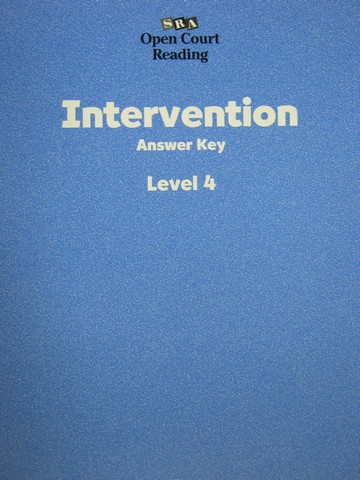 (image for) SRA Open Court Reading 4 Intervention Answer Key (P)