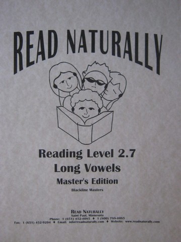 (image for) Read Naturally ME Reading Level 2.7 Long Vowels BLM (P)