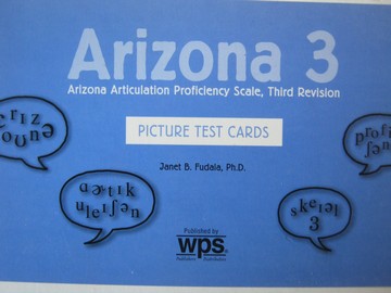 (image for) Arizona 3 Picture Test Cards (Spiral) by Janet B Fudala