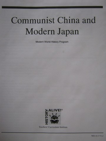 (image for) History Alive! Communist China & Modern Japan TRP (TE)(Pk)