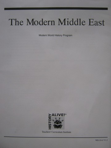 (image for) History Alive! The Modern Middle East TRP (TE)(Pk) by Bower,