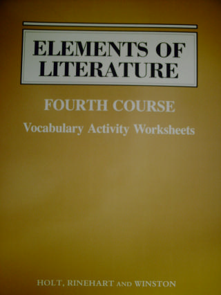 (image for) Elements of Literature 4th Course Vocabulary Activity (P)