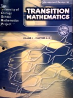 (image for) UCSMP Transition Mathematics Volume 1 Assessment (CA)(P)