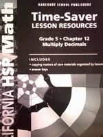 (image for) California HSP Math 5 Chapter 12 Time-Saver Lesson (CA)(P)