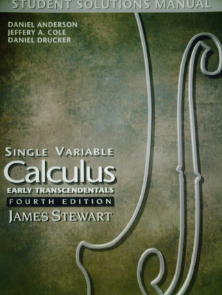 (image for) Single Variable Calculus Early Transcendentals 4e SSM (P)