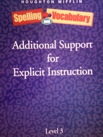 (image for) Spelling & Vocabulary 3 Additional Support for Explicit (P)