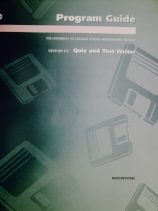 (image for) UCSMP Program Guide Version 3.0 Quiz & Test Writer Macintosh (P)