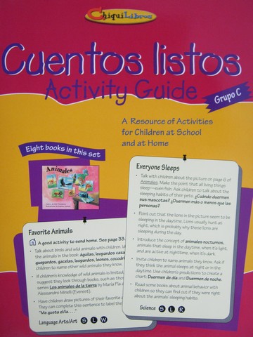 (image for) ChiquiLibros Cuentos listos Grupo C Activity Guide (P)