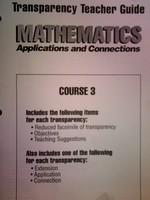 (image for) Mathematics Applications & Connections 3 Transparency TG (TE)(P)