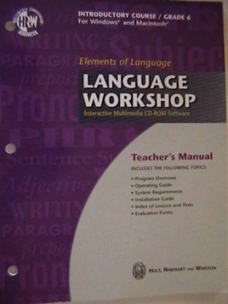(image for) Elements of Language Introductory Language Workshop TM (TE)(P)