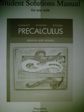 (image for) Precalculus Graphs & Models 2e Student Solutions Manual (P)