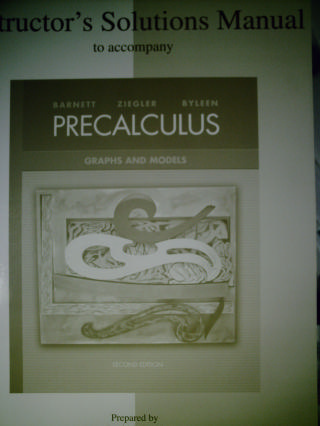(image for) Precalculus Graphs & Models 2e ISM (TE)(P) by Sobecki
