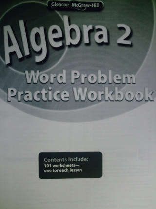 (image for) Glencoe Algebra 2 Word Problem Practice Workbook (P)