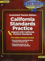 (image for) California Treasures 12 Standards Practice ATE (CA)(TE)(P)