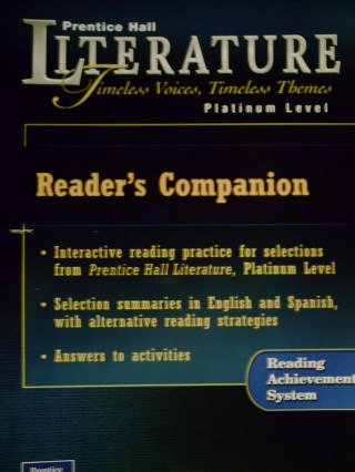 (image for) Literature Platinum Level Reader's Companion TE (TE)(P)