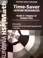 (image for) California HSP Math 5 Chapter 23 Time-Saver Lesson (CA)(P)
