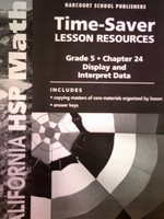 (image for) California HSP Math 5 Chapter 24 Time-Saver Lesson (CA)(P)
