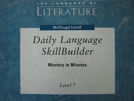 (image for) Language of Literature 7 Daily Language Skillbuilder (Spiral) - Click Image to Close