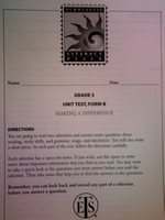 (image for) Literacy Place 5-1 Making a Difference Unit Test Form B (P)