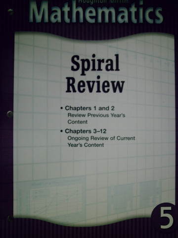 (image for) HM Mathematics 5 Spiral Review (P)