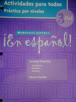 (image for) En espanol! 3tres Actividades para todos Practica por niveles(P