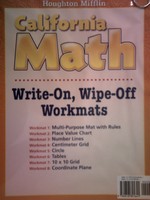 (image for) California Math 5 Write-On, Wipe-Off Workmats (CA)(Set)