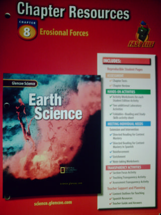 (image for) Glencoe Earth Science Chapter Resources 8 Erosional Forces (P)