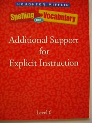 (image for) Spelling & Vocabulary 6 Additional Support for Explicit (P)