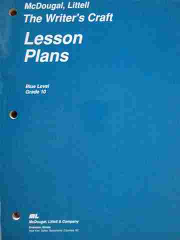(image for) Writer's Craft 10 Blue Level Lesson Plans (P)