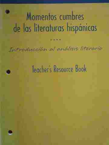 (image for) Momentos cumbres de las literaturas hispanicas TRB (TE)(P)