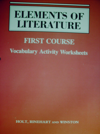 (image for) Elements of Literature 1st Course Vocabulary Activity (P)