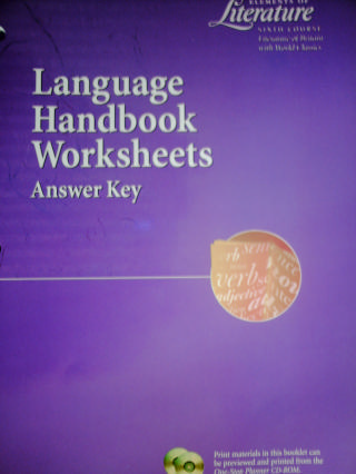 (image for) Elements of Literature 6th Course Langauge Handbook Answer (P)