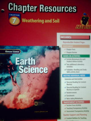(image for) Glencoe Earth Science Chapter Resources 7 Weathering & Soil (P)