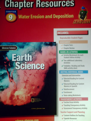 (image for) Glencoe Earth Science Chapter Resources 9 Water Erosion & (P)