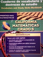 (image for) California Matematica 6 Cuaderno de vocabulario y (CA)(P)
