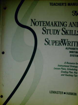 (image for) SuperWrite Notemaking & Study Skills TM (TE)(P) by Lemaster,