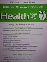 (image for) Health Focus on You 7 TRB Unit 9 (TE)(P) by Meeks & Heit