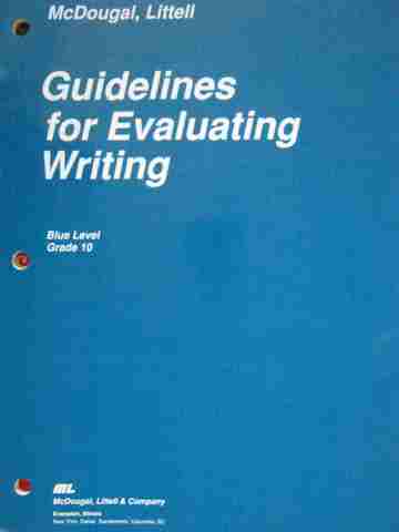 (image for) Guidelines for Evaluating Writing 10 Blue Level (P)