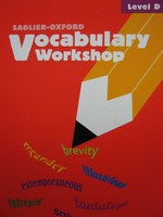 (image for) Vocabulary Workshop Level D (P) by Jerome Shostak
