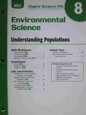 (image for) Environmental Science Chapter Resource File 8 (P)